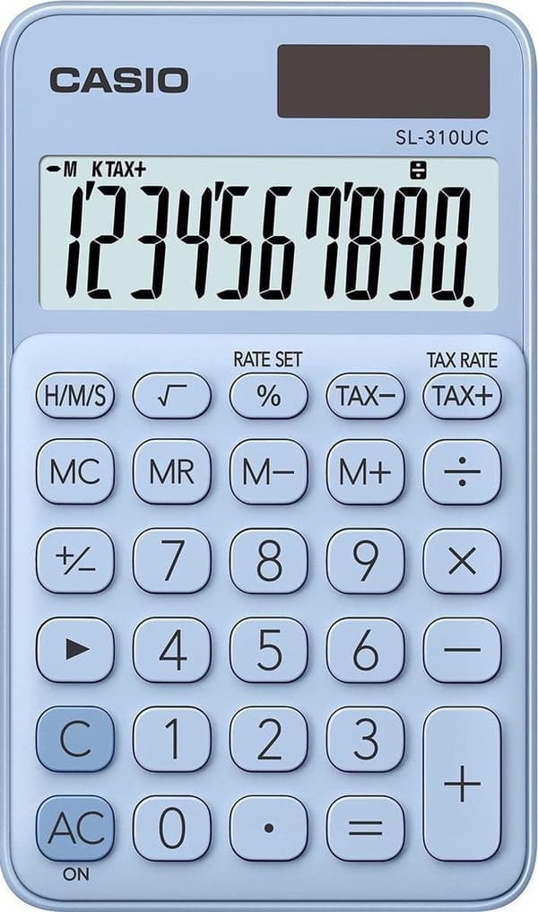 Casio SL-310UC-LB lommeregner Pocket Basic Lommeregner Blå Blå