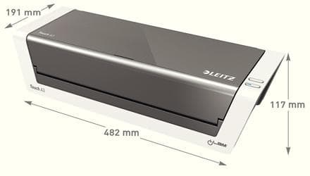 Leitz iLAM Touch A3 Laminator - Velegnet op til 250 mikron - Inkluderer gratis startpakke med lamineringsposer - Antracit
