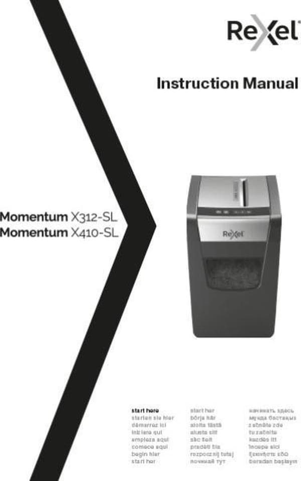 Rexel Momentum X312-SL paperisilppuri jumiutumisenestotekniikalla toimisto- ja kotitöihin - P- 3 silppuaa - jopa 12 A4-arkkia - Silppua asiakirjoja, n