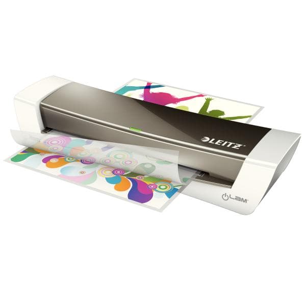 Leitz iLAM Home Office A4 Laminator - Lämplig för 80-25 mikron - Idealisk för hemmakontor - Mörkgrå