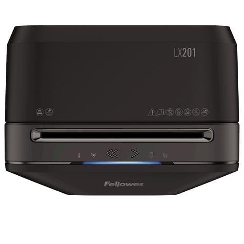 Fellowes pappersförstörare LX201, 12 ark, P5 Micro Shred, svart
