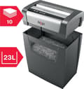 Pikkukuva 4 / 8: Rexel Silent Paperinsilppuri Momentum X410 kotitoimistoon / kotityöpaikalle - P-4 silppuria - Syöttää jopa 10 A4-arkkia - Silppua asiakirjat niiteillä