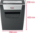 Pikkukuva 5 / 8: Rexel Silent Paperinsilppuri Momentum X410 kotitoimistoon / kotityöpaikalle - P-4 silppuria - Syöttää jopa 10 A4-arkkia - Silppua asiakirjat niiteillä
