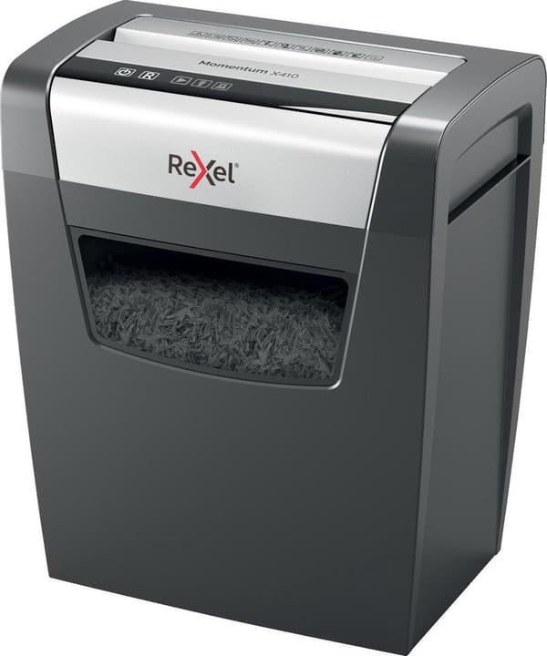 Rexel Silent Paperinsilppuri Momentum X410 kotitoimistoon / kotityöpaikalle - P-4 silppuria - Syöttää jopa 10 A4-arkkia - Silppua asiakirjat niiteillä