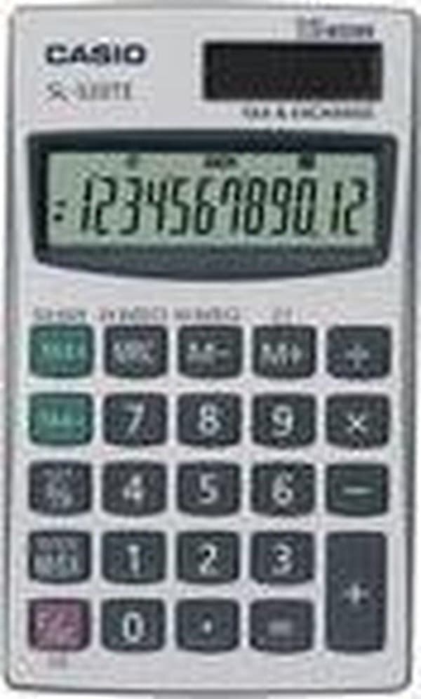 Casio SL-320TER+ Taskulaskin aurinkoenergialla, paristokäyttöinen Sininen Näyttöpaikkojen lukumäärä: 12