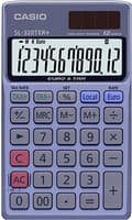 Pikkukuva 1 / 4: Casio SL-320TER+ Taskulaskin aurinkoenergialla, paristokäyttöinen Sininen Näyttöpaikkojen lukumäärä: 12