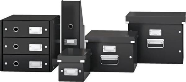 Leitz WOW Click & Store robust papmagasinholder - 10,3 x 33 x 25,3 cm (BxHxD) - Sort