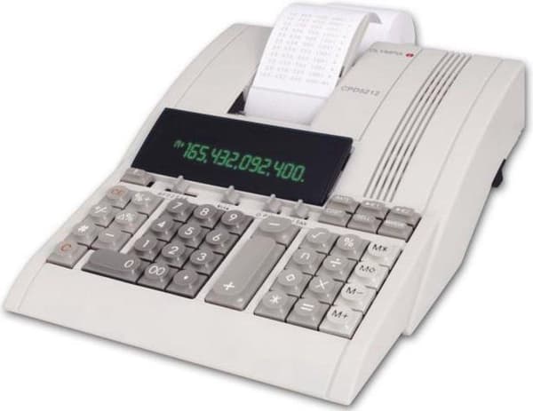 Olympia CPD5212 euro-kostnad-sälj-marginal Buro-kalkylator med skrivare