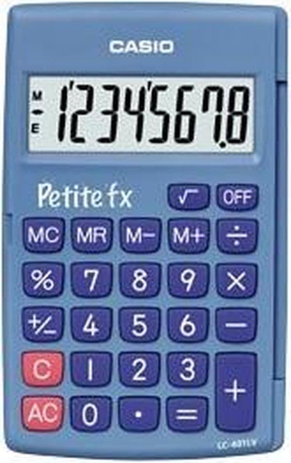 Casio Petite FX - Skrivebordsberegner / Blå