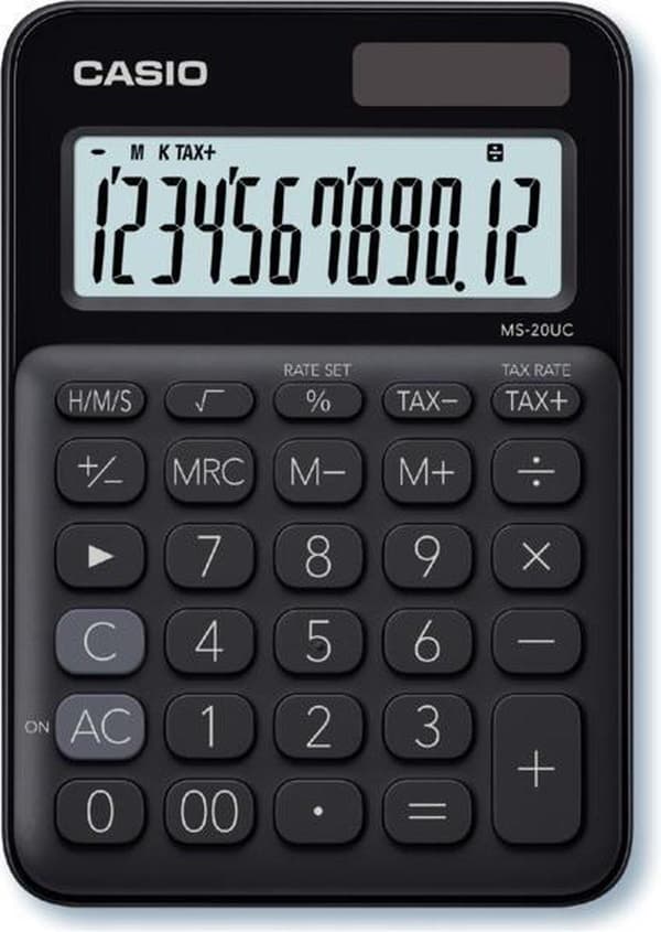 Casio MS-20UC-GN miniräknare Desktop Basic Svart