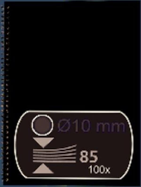 Johdin takana 10mm 21 rengasta A4 GBC US Silver