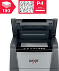 Pikkukuva 6 / 7: Rexel Optimum AutoFeed+ 150X Whisper Quiet Paperinsilppuri jumiutumisenestotekniikalla kotitoimistoon/kotityöpaikalle - P-4-silppuri - jopa 150 arkkia