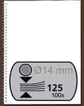 Miniatyrbillede 6 af 9: Wire back GBC 14 mm us 21-ring A4 sølv 100 stk