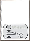 Miniatyrbillede 1 af 9: Wire back GBC 14 mm us 21-ring A4 sølv 100 stk