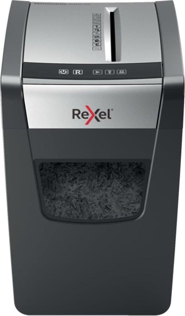 Rexel Silent Shredder Momentum X410-SL Slimline kotiin/työskentelyyn kotona tai toimistossa - P-4 silppuria - Jopa 10 A4-arkkia - Silppua asiakirjoja