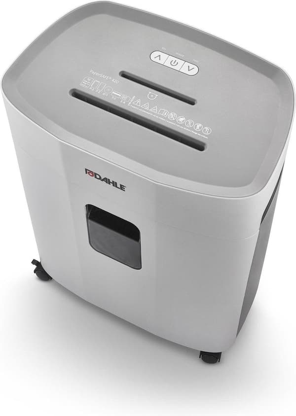 Dahle® PaperSAFE 420 - Paperisilppuri - 2x15 mm siru - 25 litran keräilyalusta - Arkkeja max per 10 - P5 - Niitit pankkikortit paperiliittimet CD-levy
