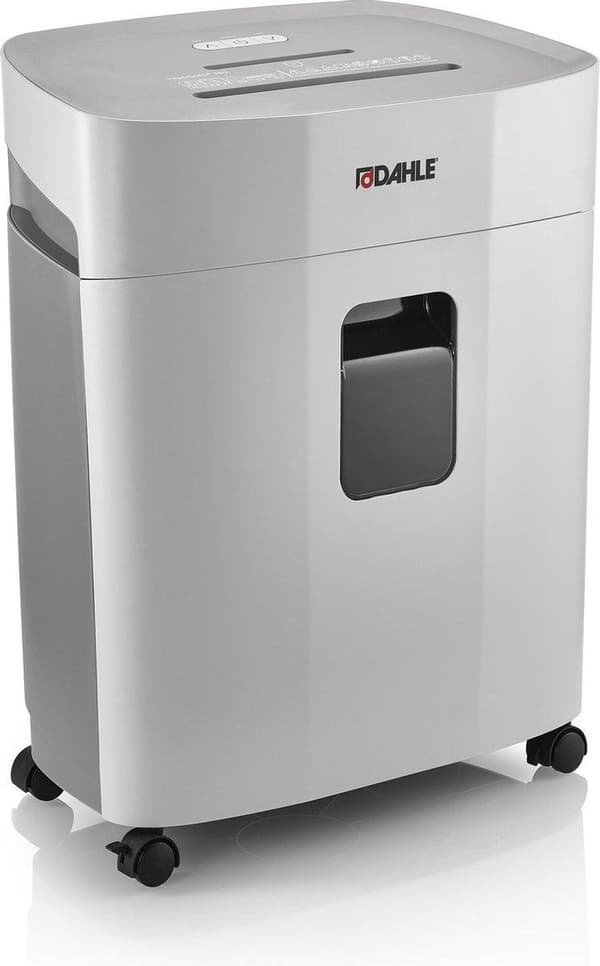Dahle® PaperSAFE 380 - Paperisilppuri - 4x12 mm silppuri - 25 litran keräilyalusta - Arkkeja enintään 8 kpl - P4 - Pankkikorttien niittejä paperiliitt