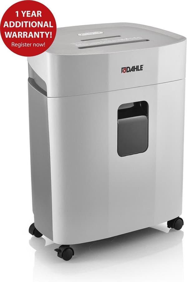 Dahle® PaperSAFE 380 - Paperisilppuri - 4x12 mm silppuri - 25 litran keräilyalusta - Arkkeja enintään 8 kpl - P4 - Pankkikorttien niittejä paperiliitt