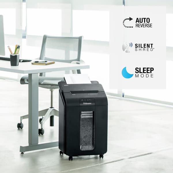 Fellowes Paperinsilppuri AutoMax 100M Mini Shreds P4, 100 arkkia, musta