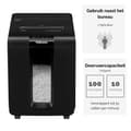 Pikkukuva 5 / 6: Fellowes Paperinsilppuri AutoMax 100M Mini Shreds P4, 100 arkkia, musta