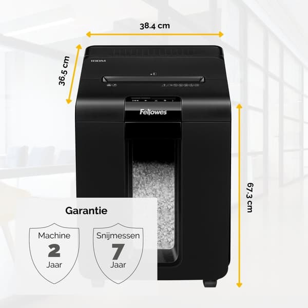 Fellowes Paperinsilppuri AutoMax 100M Mini Shreds P4, 100 arkkia, musta