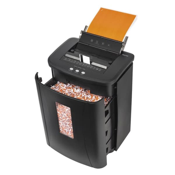 Hama Premium AutoM120 dokumentförstörare med mikrokvarn, 60 dB, 22,5 cm, svart