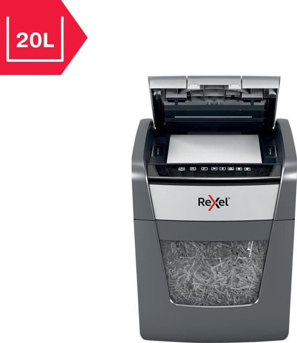 Rexel Optimum AutoFeed+ 50X Whisper Quiet Paperinsilppuri juuttumisenestotekniikalla kotitoimistoon/kotityöpaikalle - P-4-silppurit - Syöttää jopa 50