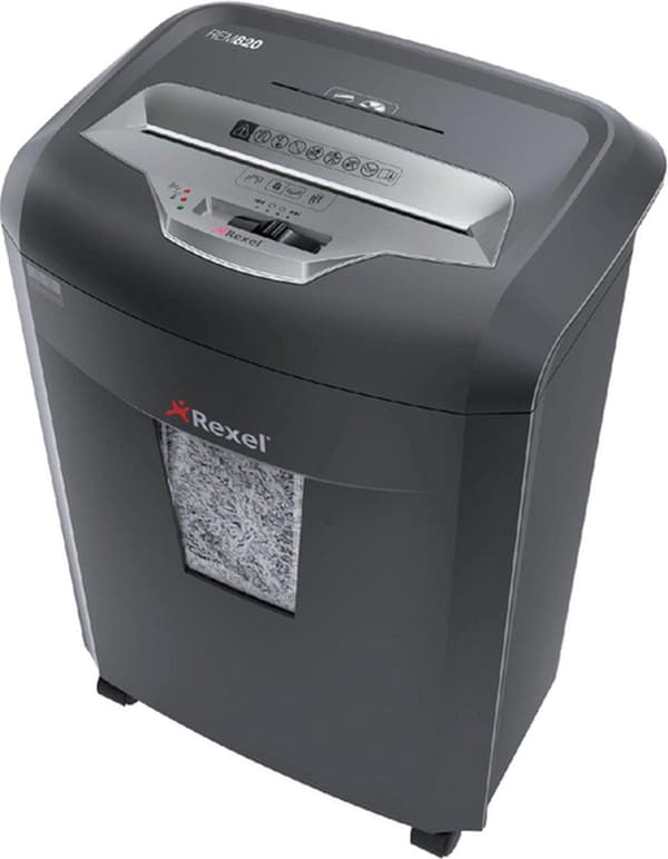 Rexel Mercury REM820 Kotitoimisto/Koti Työpaikka Paperinsilppuri - P- 5 mikrosilppuria - Syöttää jopa 8 A4-arkkia - Silppua asiakirjoja, niittejä ja p