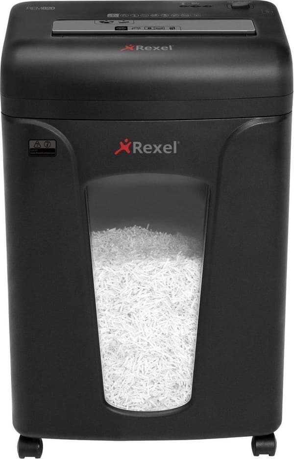 Rexel Mercury REM820 Kotitoimisto/Koti Työpaikka Paperinsilppuri - P- 5 mikrosilppuria - Syöttää jopa 8 A4-arkkia - Silppua asiakirjoja, niittejä ja p