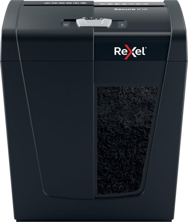 Rexel Secure X10 Silent Koti/Työ kotoa/Työ kotoa Paperinsilppuri - P-4-silppurit - Syöttää jopa 10 arkkia - Silppua asiakirjoja, niittejä ja paperilii