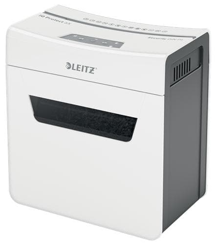 Leitz IQ Protect Premium 6X Silent Paperinsilppuri P-4 Koti-/Kotityöpistesilppurit - Syötä jopa 6 arkkia - 10 litran lokero - Valkoinen