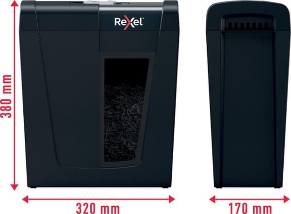 Rexel Secure X8-SL Whisper Hiljainen koti-/kotitoimistosilppuri - P-4 silppuri - Syöttää jopa 8 arkkia - Silppua asiakirjoja, niittejä ja paperiliitti