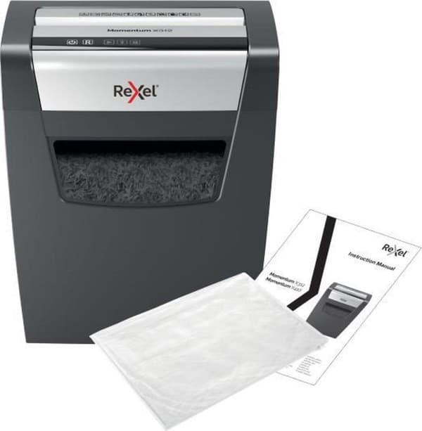 Rexel Paperinsilppuri Momentum X312 juuttumisenestotekniikalla toimisto- ja kotitöihin - P- 3 silppuria - Jopa 12 A4-arkkia - Silppua asiakirjoja, nii