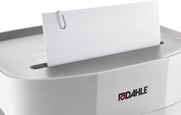 Dahle® PaperSAFE 120 - Paperinsilppuri - 5x18 mm siru - 12L keräilyalusta - Arkkeja max per 8 - P4 - Nidotat pankkikortit paperiliittimet