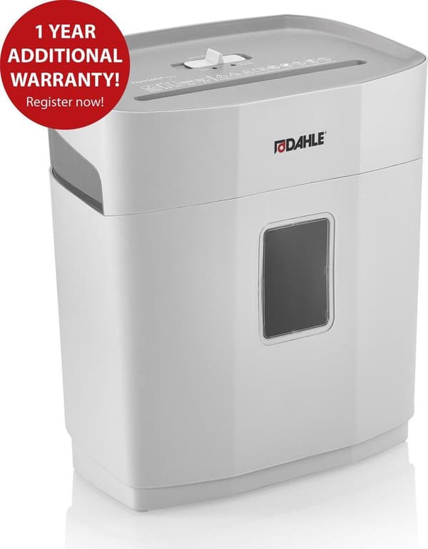 Dahle® PaperSAFE 120 - Paperinsilppuri - 5x18 mm siru - 12L keräilyalusta - Arkkeja max per 8 - P4 - Nidotat pankkikortit paperiliittimet