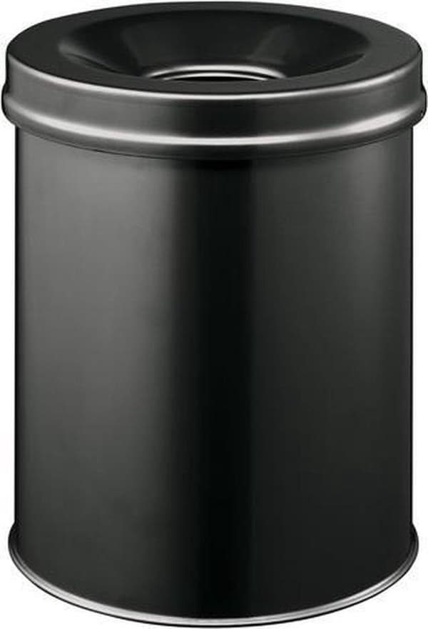 Slitstark Slitstark 330501 Papperskorgen 15 l (Ø x H) 260 mm x 357 mm Stål Svart 1 st.