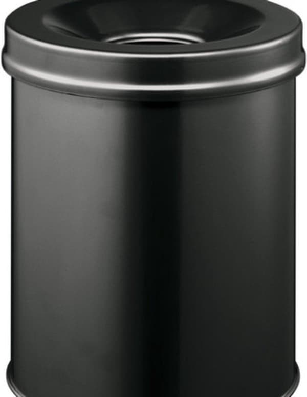 Slitstark Slitstark 330501 Papperskorgen 15 l (Ø x H) 260 mm x 357 mm Stål Svart 1 st.