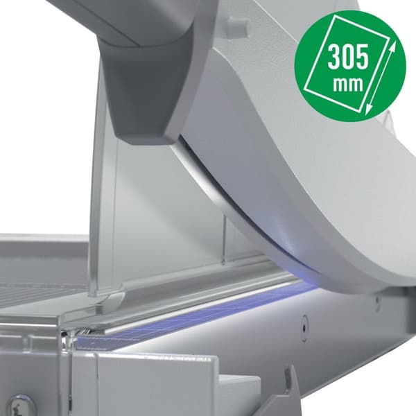Leitz Precision Skærebord til hjemmekontor A4 med knivbeskytter og lysteknologi til hjemmekontor/arbejde i hjemmet - Skærer 10 A4-ark - antracit