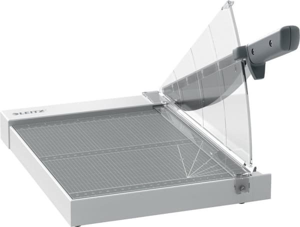 Leitz Precision Skærebord til hjemmekontor A4 med knivbeskytter og lysteknologi til hjemmekontor/arbejde i hjemmet - Skærer 10 A4-ark - antracit