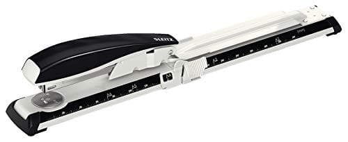 Leitz pitkävartinen toimistonitoja metallista, 40 arkille, sis. niitit, musta, NeXXt-sarja, 55600095 & Power Performance niitit P3 (24/6), 1000 kpl, g
