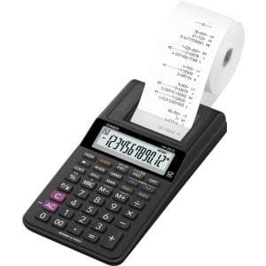 Casio HR-8RCE - Trykberegner - LCD - 12 cifre - Batteri - Sort (HR-8RCE-BK) Sort
