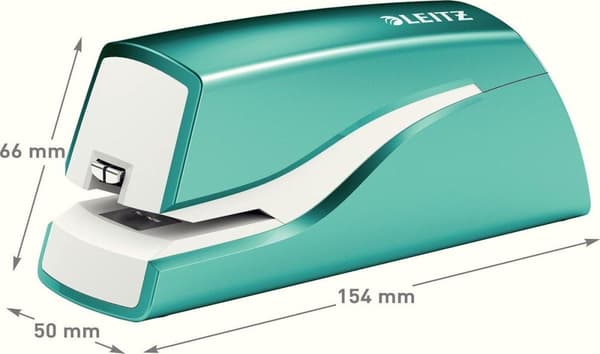 Leitz NeXXt WOW batteridrevet elektrisk hæftemaskine til berøringsfri hæftning - Hæfter op til 10 ark - Isblå