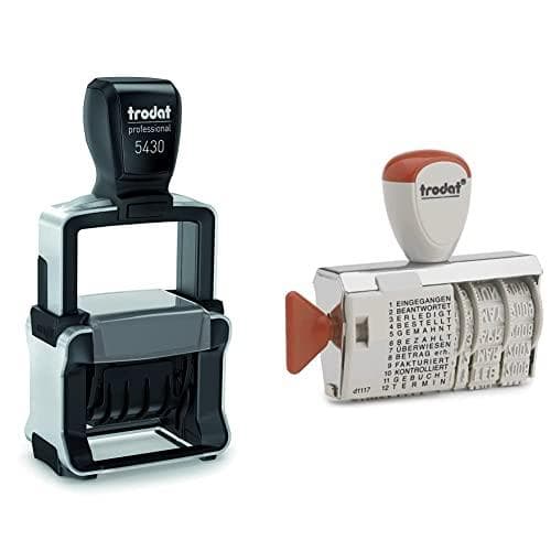 Trodat 5430DL Stämpel Svart - Röd - Vit (442881)