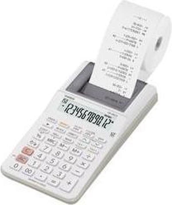 Casio HR-8RCE miniräknare Skrivbordsutskrift Vit