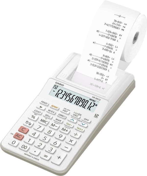 Casio HR-8RCE lommeregner Desktop Printing Hvid Hvid