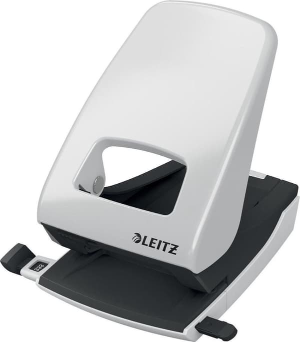 Leitz NeXXt Metal Desk Hulpunch - Perforerer op til 40 ark - Til mapper og ringbind - Grå