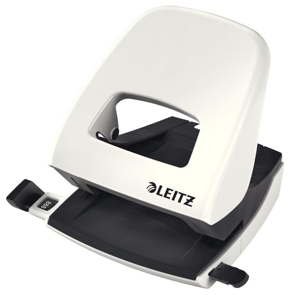 LEITZ Nexxt 5008 hålslag, pärlvit Stanskapacitet: 30 ark, tillverkade av metall, med stoppskena för (5008-20-01)