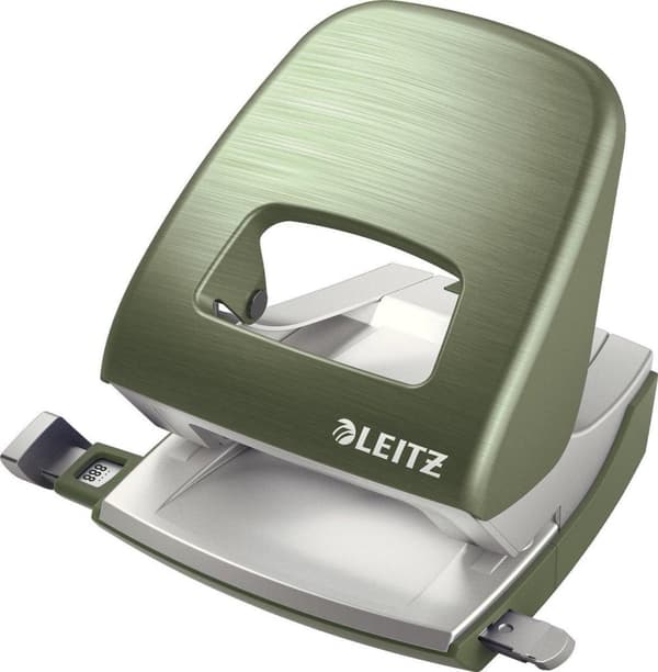 Leitz Style Metal Office Rei'itin - Rei'ittää jopa 30 arkkia - Kansioihin ja rengaskansioon - Merenvihreä - Ihanteellinen kotitoimistoon/kotityöpaikal