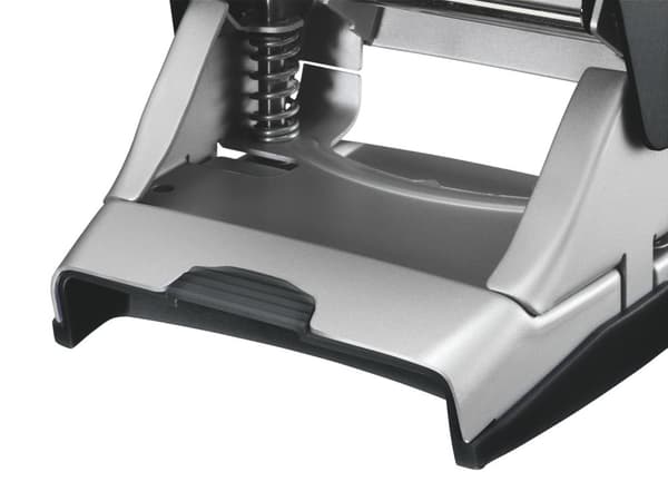 Leitz-stil metalkontorhul - Perforerer op til 30 ark - til mapper og ringbind - satinsort - ideel til hjemmekontor/hjemmearbejdsplads