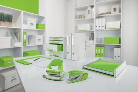 Leitz NeXXt WOW metallkontorshålslagare - 2 hål - Perforerar upp till 30 ark - Grön